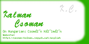 kalman csoman business card